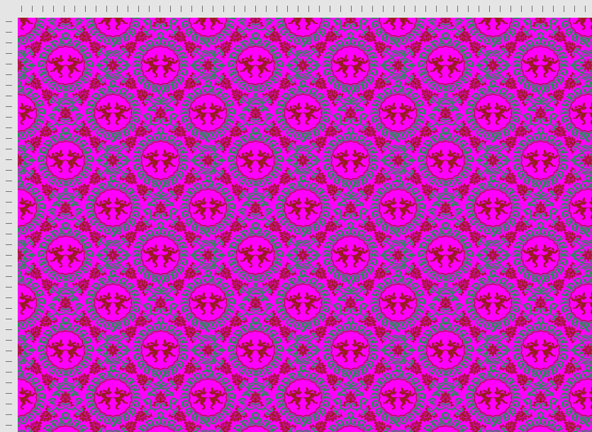 Arabesque Rabbits Pink Multi- Fabric
