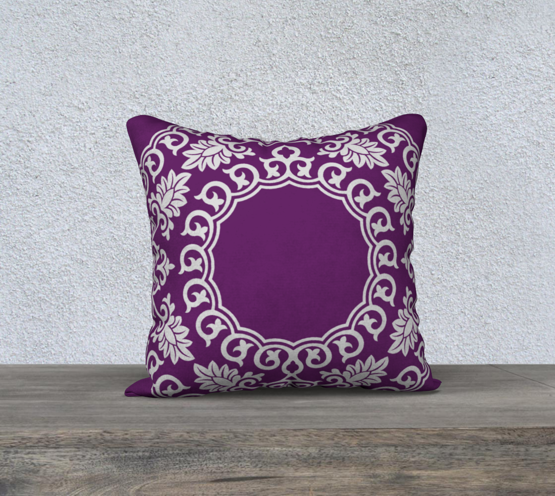 Arabesque Purple Throw Pillow